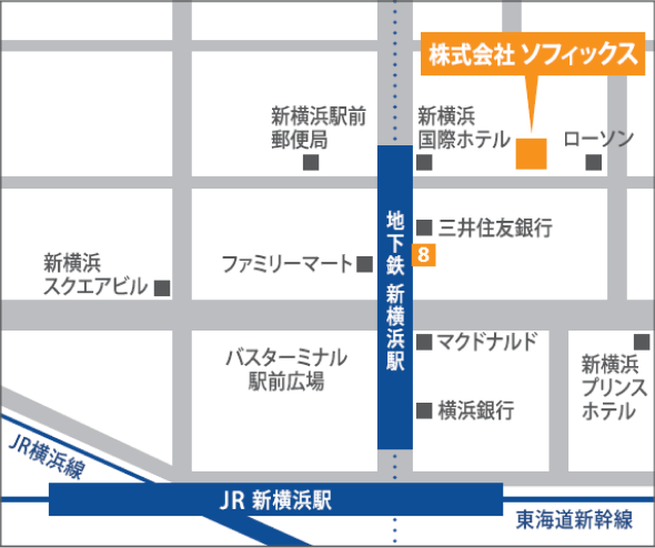 横浜市港北区新横浜周辺の地図